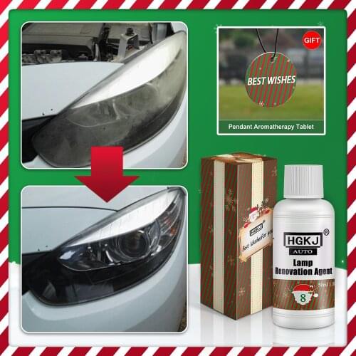 HGKJ 8 Car Headlight Repair Renovation Tool Headlight Restoration Polishing Coat Liquid Lamp Agent Renovation for Christmas 2020