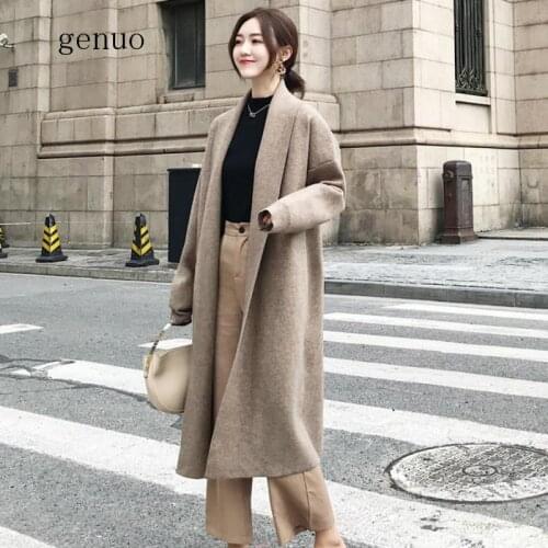 Winter Thick Batwing Sleeve Women Cardigans Korean Long Outwear Chic Female Sweater Chic Solid Sueter Mujer