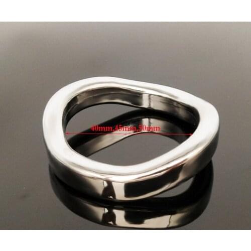 Arc Metal Penis Rings Stainless Steel Cock Rings Male Delay Ejaculation Testicular Lock Penis Stretcher BDSM Sex Toys for Men