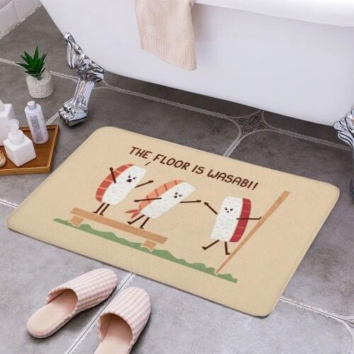 Wasabi 3D Print Doormats Rectangle Non-Slip DoorMat Bedroom Kitchen Entrance Print Door rugs Dropshipping