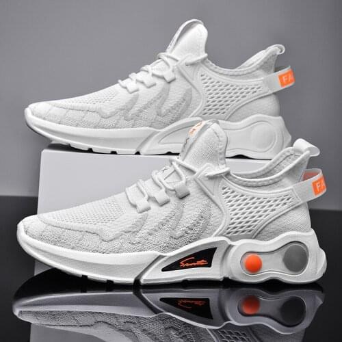 Fashion Mens Shoes Lightweight Vulcanize Shoes Mesh Casual Shoes Lace-up Mens Walking Outdoor Sneakers