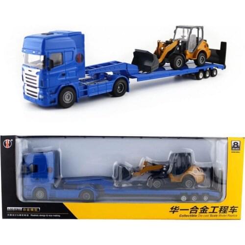 Die Casts 1:50 Model Cars Toys for Children Engineering Vehicle Truck Kenworth Platform trailer / forklift / excavator Boy Gift