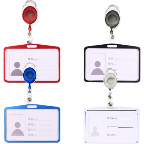 Metal Office Buliding ID Pass Access Card Cover Case Company Staff Work Card Badge Holder Aluminum Alloy Employees Card Sleeve