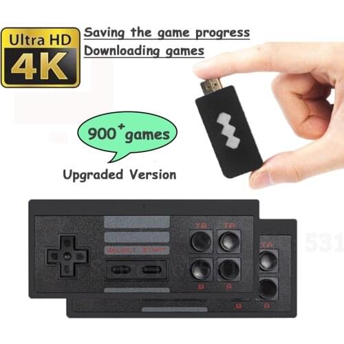 New 4K Games USB Wireless Console Classic Game Stick Video Game Console 8 Bit Mini Retro Controller HD Output Dual Player HD