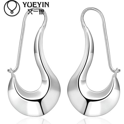 Wholesale silver plated Dangle earrings for women wedding jewelry Long Earrings kolczyki for girlfriend for day wear
