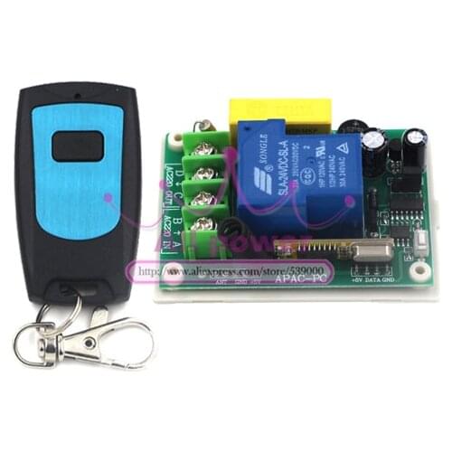 Outdoor 200m long distance rf wireless remote control light switch 220v 30A, 1CH for home automation 1 receiver + 1 transmitter