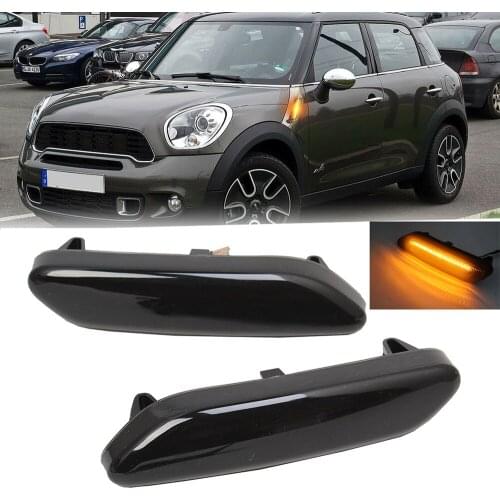 Pair Flowing Turn Signal Light Dynamic LED Side Marker Light 12v Side Repeater Lamp Panel Lamp For BMW For Mini Cooper R60 R61