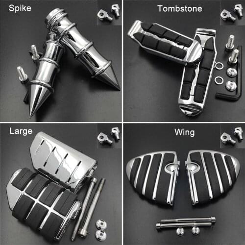 Front Rider Wing Foot Peg For 2002-08 Kawasaki Vulcan 1500 1600 VN1500P VN1600B Mean Streak footpeg Rest pedal Rubber Motorcycle