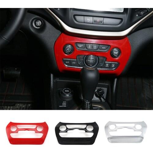 SHINEKA Car Styling Air Conditioning Switch Decoraiton Panel Cover for Jeep Cherokee 14-16 Car Accessories