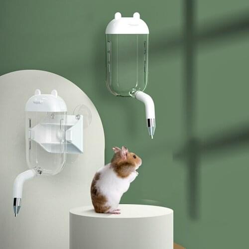 Silent Water Feeder Bottle Hanging Drinking Fountain Small Animals Waterproof Hamster Rat Squirrel Cage Water Bottle Dispenser