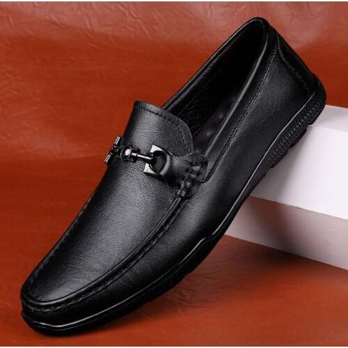 Genuine Leather Men Casual Shoes Luxury Brand 2021 Mens Loafers Moccasins Breathable Slip on Men Loafers