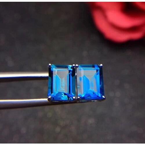 Natural topaz ear line, 925 silver, popular design, leading the world popular style, natural color treasure store