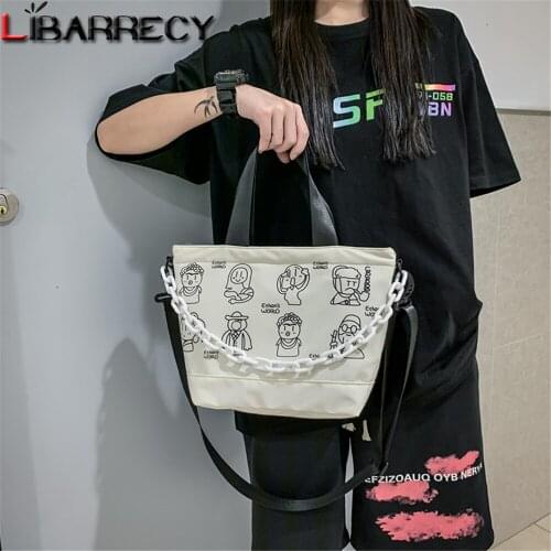 Large Capacity Students Messenger Bags Fashion Cartoon Pattern Designer Ladies Shoulder Bag Women Multifunctional Casual Bags