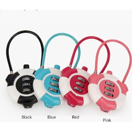 High Quality Black Travel Luggage Suitcase Combination Lock Padlocks Case Bag Password Digit Code Padlocks Case Bag accessories