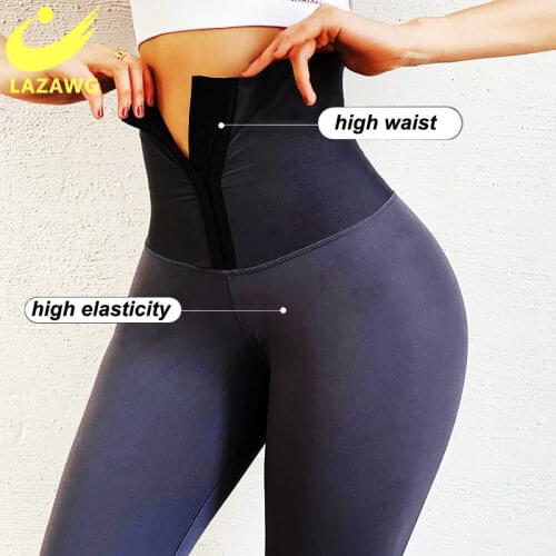 LAZAWG High Waist Trainer Sports Leggings for Women Push Up Butt Lifter Shapewear Slimming Tummy Control Panties Slimming Pants