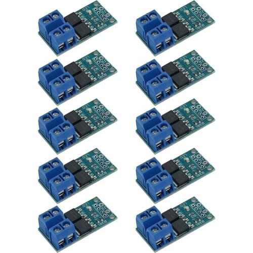10 PCS DC 5V-36V 15A(Max 30A) 400W Dual High-Power MOSFET Trigger Switch Drive Module 0-20KHz PWM Adjustment Electronic