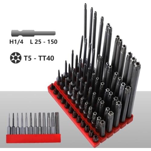 12pcs 1/4" Hex Torx Screwdriver Bits Set Security Magnetic Electric Screw Driver Bit S2 Alloy Steel Car Repair Tool