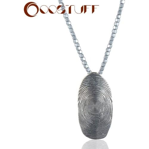 2020 Beautiful Wood Beads Rope Chain Women Jewelry Long Necklace Chokers Fingerprint Pendant collares mujer kolye bijoux femme