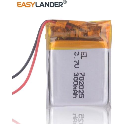 7X20X25mm 3.7V 300mAh Rechargeable li Polymer Li-ion Battery For bluetooth headset mp3 MP4 speaker mouse recorder 072025 702025