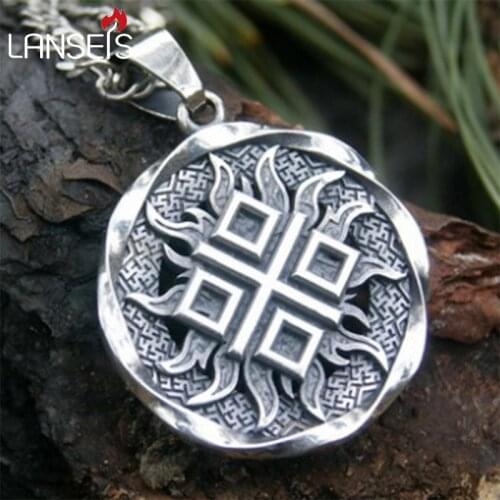 Lanseis10pc Makosh Goddess Amulet. Slavic main goddess Slavic symbol pendant norse Occult Pendant Germanic Pagan men necklace
