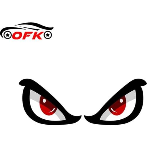 Car Sticker Motorcycle Decals Simulation Shark Eye Decorative Accessories To Cover Scratches Sunscreen Waterproof PVC.13cm * 7cm