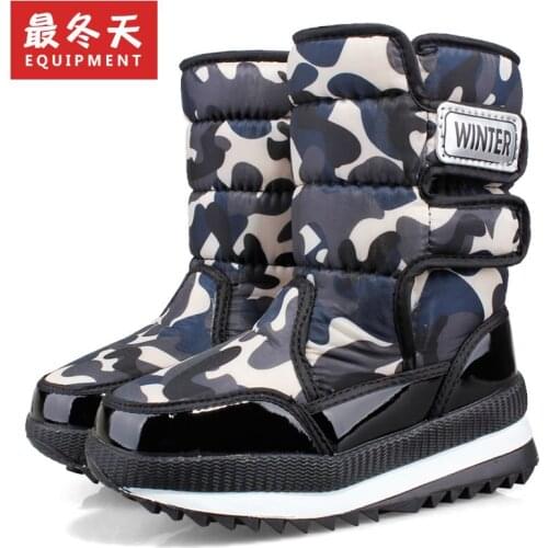 Boys Boots Children Snow Boots For Boys Sneakers Winter Kids Snow Boots Sport Fashion 2020 New Leather Children Shoes Girls