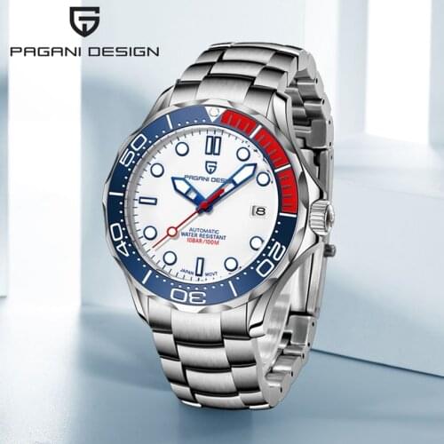 PAGANI DESIGN 2021 New Mens Mechanical Automatic Watch Top Brand Luxury Men Watch Stainless Steel Waterproof NH35 Orologio Uomo