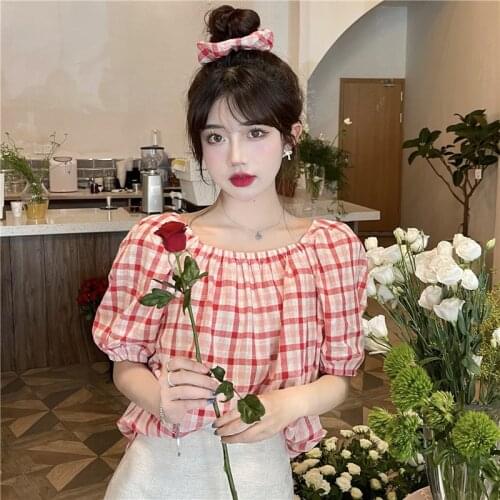 Cheap wholesale 2021 spring summer new fashion casual ladies work women Blouse woman overshirt female OL plaid shirt Fy1520