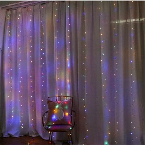 Remote led Curtain string lights USB battery fairy lights garland led wedding party christmas for window Home outdoor decor