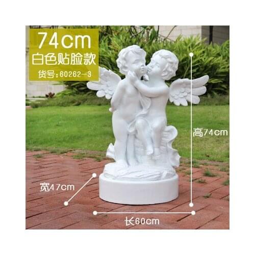 Fane white Statue European-style luxury figure sculpture art handicraft fiberglass garden hotel features statue of Roman cherub