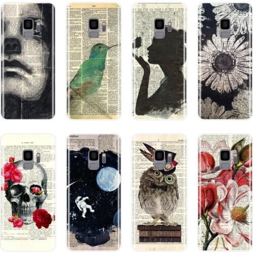 Soft Phone Case For Samsung Galaxy S5 S6 S7 Edge S8 S9 Plus Silicone Black Flower Girl Skull Back Cover For Samsung Note 9 8 5 4