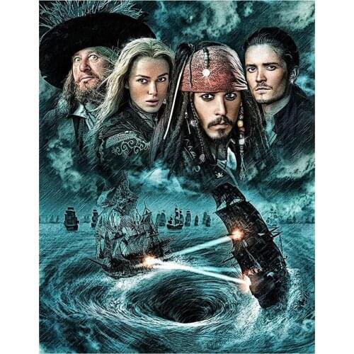 Diy 5D Caribbean Pirates Ship Sea Ocean Full Diamond Painting Cross Stitch Kits Art Scenic 3D Paint By Diamonds