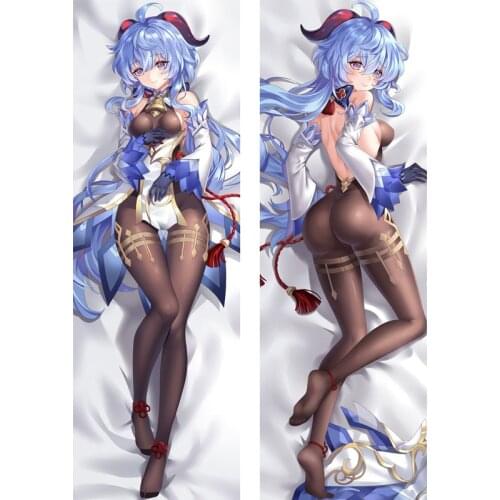 Anime Game Genshin Impact Dakimakura Ganyu Sexy Pillowcase Cosplay Hugging Body Otaku Waifu Female DIY Custom Bed Pillow Cover