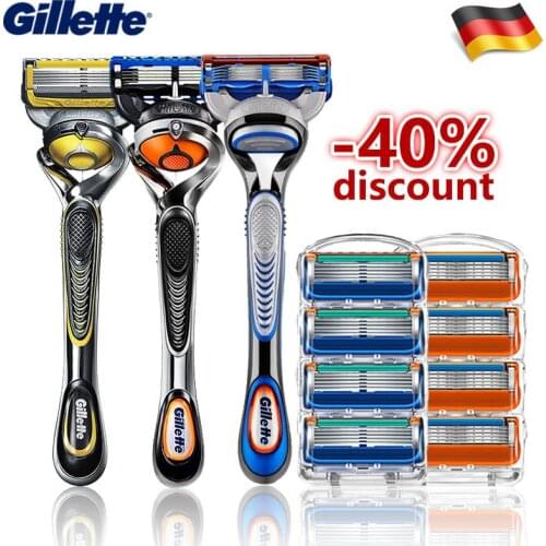 Gillette Fusion 5 New Razor Proglide Original Proshield Safety Shaver Machine For Men Face Shave With Replaceable Blades