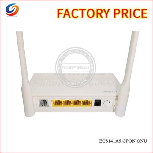 Wholesale 50PCS Original for Hua Wei EG8141A5 Gpon Ont onu 1GE+3FE+WiFi modem with English software, EU adapter