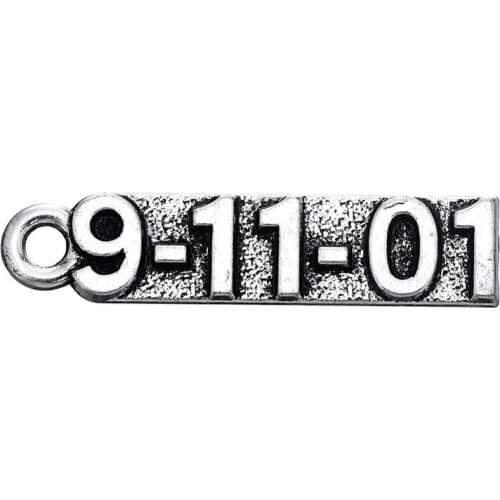 Alloy Number 9-11-01 Engraved Charms
