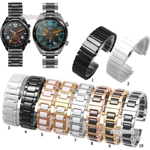 20mm 22mm Ceramic Watch Band Strap for Huawei Watch GT GT2 42mm/46mm Wrist band for GT2e GT2 pro Honor MagicWatch 2 strap