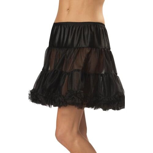 Romantic New Design Womens Black Ruffled Petticoat Skirt Fancy Dress Costume Accessory