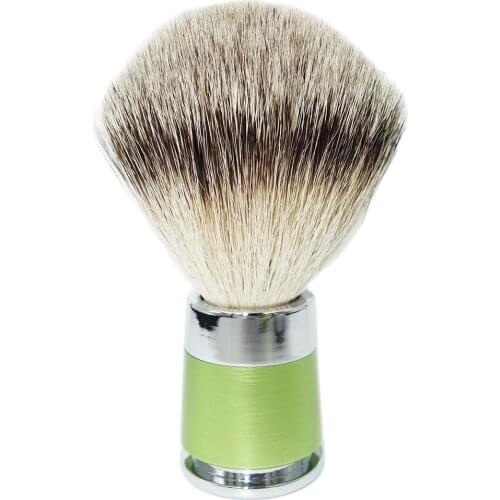 WLONG Silvertip Honey Pure Badger Hair Beard Shave Soap Lather Brush Stainless Steel Knot Handle Free Shipping