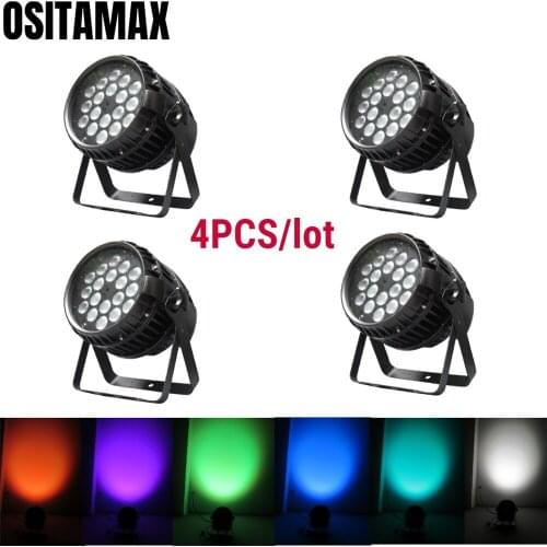 LED Par with Zoom 18x18w 12w RGBWA+UV Light Outdoor IP65 Par Can DMX512 Stage Effect Lighting Disco DJ Equipment Lamp Party Show