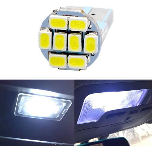 T10 White Led Car 1206 3020 Smd Car Led Indicator Lights Wide Reading License Plate Light Board trunk lights foot Lamp DC 12v