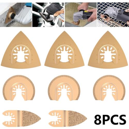 Carbide Oscillating Tool Saw Blades For Quick Change Multi-Tools Tile Porous Concrete Cement Ceramics Cutting Accessories