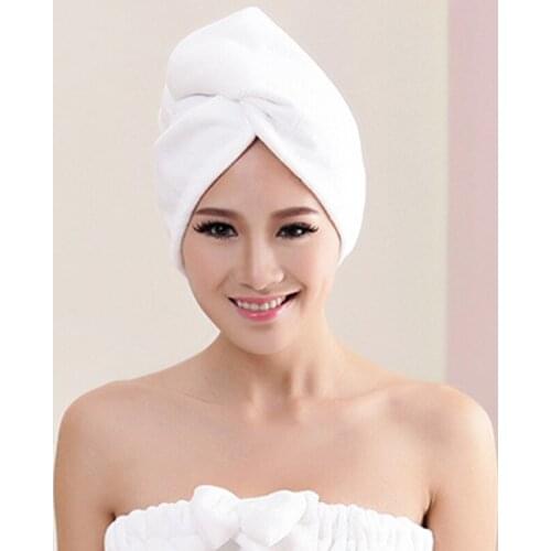 Thicken Coral Velvet Microfiber Hair Towel Wrap Twist Super Absorbent Solid Color Quick Drying Turban Cap Bath Shower Hat