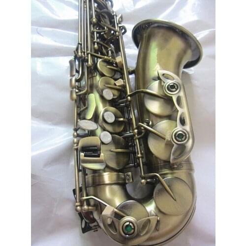 High Quality Alto Saxophone Antique Copper Eb-Flat Alto Sax Retro Bronze Mouthpiece and Case