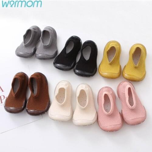 Warmom Baby Boys Girls Sock Shoes Non-slip Floor Socks Kids Soft Rubber Sole Toddler Shoes Socks Baby Socks with Rubber Soles