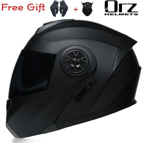 DOT Approved Full Face Safety Helmet Casco Flip Up Helmet Modular Double Lens Motorcycle Helmet Capacete Casque Moto