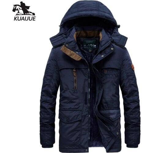 Winter Jacket men parka Detachable hat jacket Mens Plus velvet thickening Hooded Windbreaker coats mens casual warm jackets coat