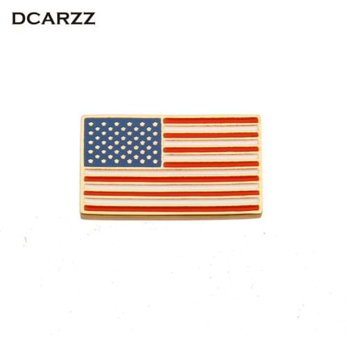 DCARZZ USA Flag Badge Brooches Lapel Pin Country Badges Enamel PinsFashion Jewelry Brooches for Women Cute Gift