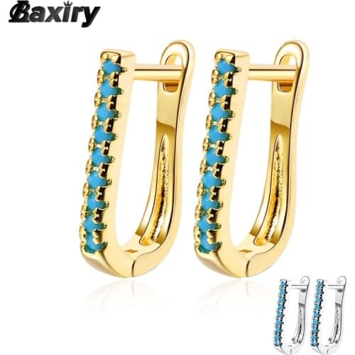New Huggie Earrings 925 Sterling Silver Colored Original Designer Crystals Gold Hoop Earring For Women Luxury Fashion Jewelry