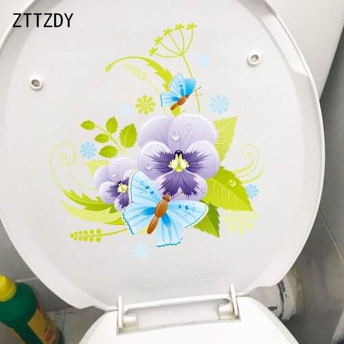 ZTTZDY 22.5CM×24.8CM Modern Element Design Pattern Living Room Wall Decor Fashion Toilet Stickers T2-0882